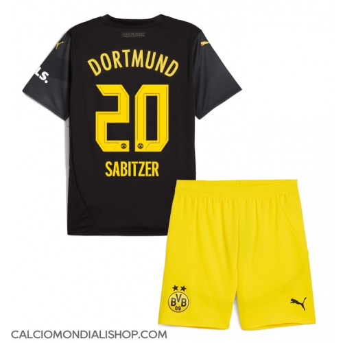 Maglie da calcio Borussia Dortmund Marcel Sabitzer #20 Seconda Maglia Bambino 2024-25 Manica Corta (+ Pantaloni corti)